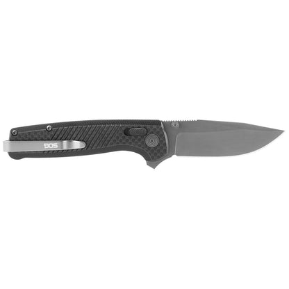 SOG Specialty Knives™ Terminus XR LTE Lever Lock TM1032-BX Black Carbon Fiber Cryo CPM S35VN Stainless Steel Pocket Knife