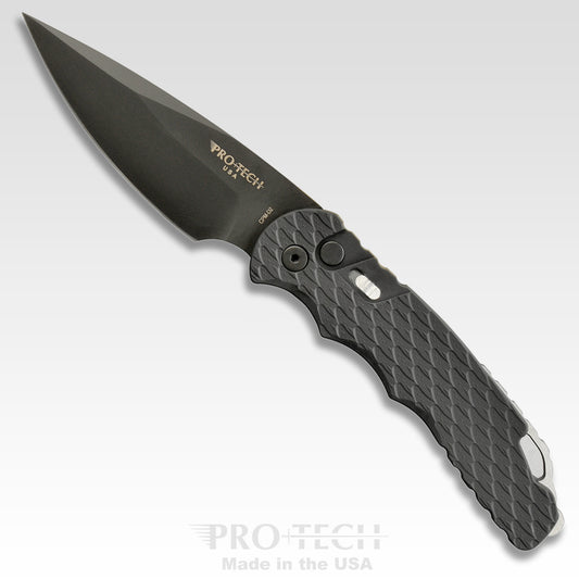 Pro-Tech Knives, LLC™ Tactical Response 4 Auto TR-4 F3 Black 6061-T6 Aluminum CPM-D2 Semi-Stainless Steel Pocket Knife