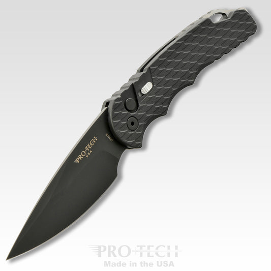 Pro-Tech Knives, LLC™ Tactical Response 4 Auto TR-4 F3 Black 6061-T6 Aluminum CPM-D2 Semi-Stainless Steel Pocket Knife