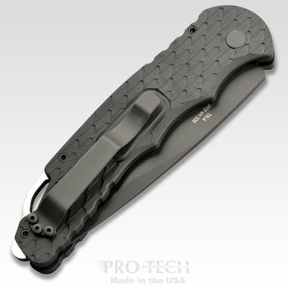Pro-Tech Knives, LLC™ Tactical Response 4 Auto TR-4 F3 Black 6061-T6 Aluminum CPM-D2 Semi-Stainless Steel Pocket Knife
