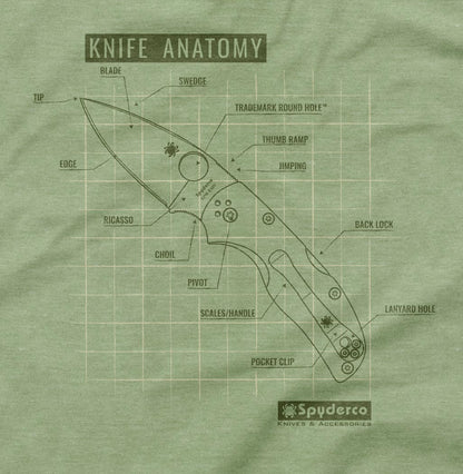 Spyderco Knives™ TSKAS Knife 65% Polyester & 35% Ring-Spun Cotton Blend T-Shirt