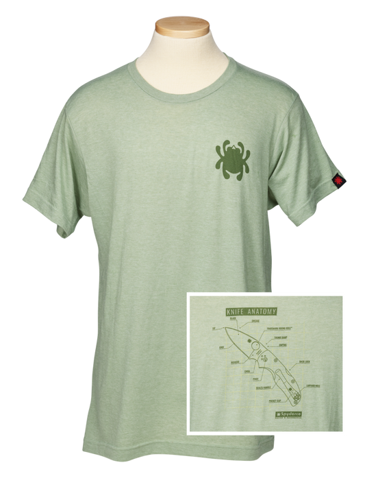 Spyderco Knives™ TSKAS Knife 65% Polyester & 35% Ring-Spun Cotton Blend T-Shirt