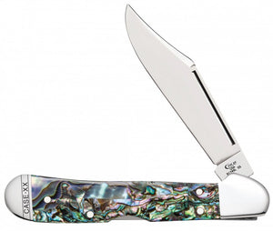 W.R. Case XX Knives Genuine Abalone Mini Copperlock Stainless Pocket Knife 12020