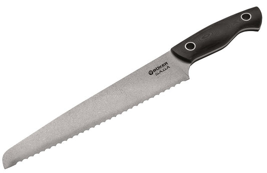 Böker Saga Knives™ Bread Knife 130281 Black G10 Synthetic 440C Stainless Steel Knife