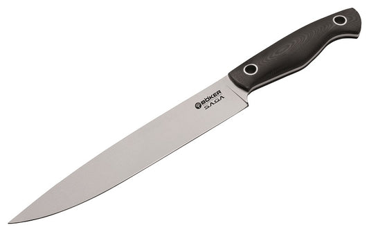 Böker Saga Knives™ Carving(slicing) Knife 131280 Black G10 Synthetic 440C Stainless Steel Knife
