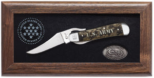 W.R. Case XX Knives U.S. Army Commemorative Natural Bone Russlock Stainless Pocket Knife Set Set 15031