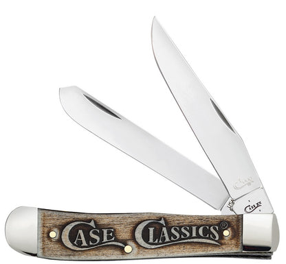 W.R. Case XX Knives Case Classics Amber-Washed Natural Bone Trapper Stainless Pocket Knife 16490