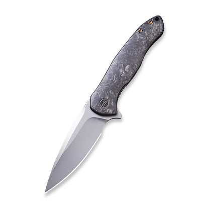 WE Knife Co., Ltd™ Kitefin Frame Lock WE2001A Black Marble Carbon Fiber and Titanium CPM S35VN Stainless Steel Pocket Knife