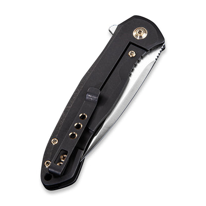 WE Knife Co., Ltd™ Kitefin Frame Lock WE2001G Black 6AL4V Titanium CPM S35VN Stainless Steel Pocket Knife