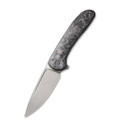 WE Knife Co., Ltd™ Saakshi Liner Lock WE20020C-1 Black Marble Carbon Fiber CPM 20CV Stainless Steel Pocket Knife