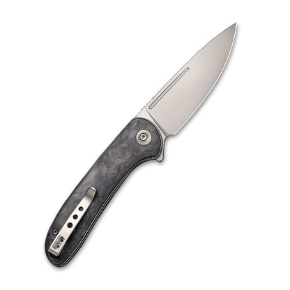 WE Knife Co., Ltd™ Saakshi Liner Lock WE20020C-1 Black Marble Carbon Fiber CPM 20CV Stainless Steel Pocket Knife