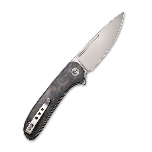 WE Knife Co., Ltd™ Saakshi Liner Lock WE20020C-1 Black Marble Carbon Fiber CPM 20CV Stainless Steel Pocket Knife