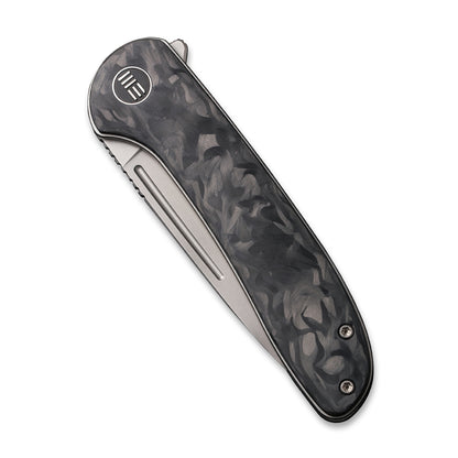 WE Knife Co., Ltd™ Saakshi Liner Lock WE20020C-1 Black Marble Carbon Fiber CPM 20CV Stainless Steel Pocket Knife