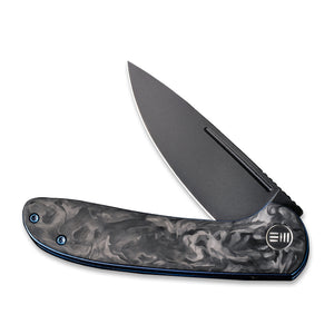 WE Knife Co., Ltd™ Saakshi Liner Lock WE20020C-2 Black Marble Carbon Fiber CPM 20CV Stainless Steel Pocket Knife