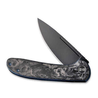 WE Knife Co., Ltd™ Saakshi Liner Lock WE20020C-2 Black Marble Carbon Fiber CPM 20CV Stainless Steel Pocket Knife