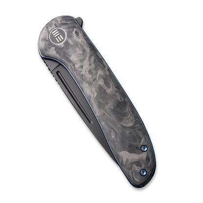 WE Knife Co., Ltd™ Saakshi Liner Lock WE20020C-2 Black Marble Carbon Fiber CPM 20CV Stainless Steel Pocket Knife