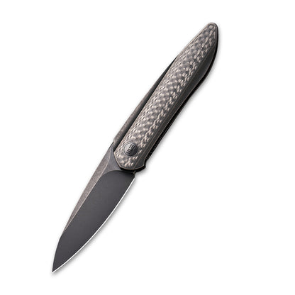 WE Knife Co., Ltd™ Black Void Opus Liner Lock WE2010V-1 Black Twill Carbon Fiber and Black Titanium CPM 20CV Stainless Steel Pocket Knife