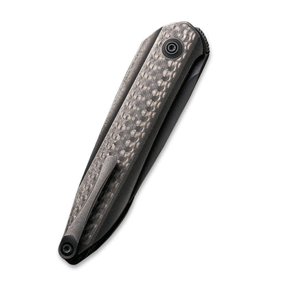 WE Knife Co., Ltd™ Black Void Opus Liner Lock WE2010V-1 Black Twill Carbon Fiber and Black Titanium CPM 20CV Stainless Steel Pocket Knife
