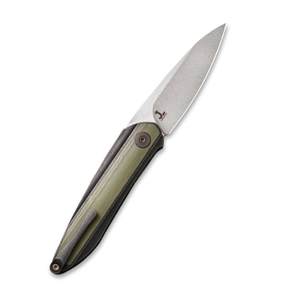 WE Knife Co., Ltd™ Black Void Opus Liner Lock WE2010V-2 Green G10 and Black Titanium CPM 20CV Stainless Steel Pocket Knife