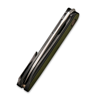 WE Knife Co., Ltd™ Black Void Opus Liner Lock WE2010V-2 Green G10 and Black Titanium CPM 20CV Stainless Steel Pocket Knife
