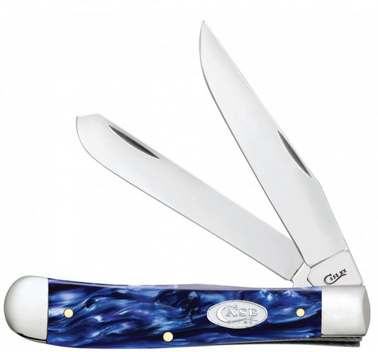 W.R. Case XX Knives Blue Pearl Kirinite Trapper Stainless Pocket Knife 23431