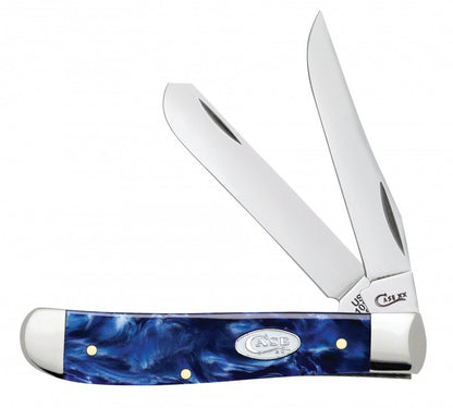 W.R. Case XX Knives Blue Pearl Kirinite Mini Trapper Stainless Pocket Knife 23432