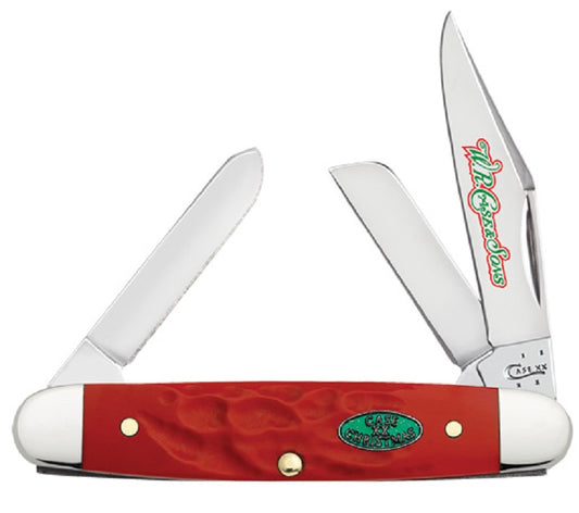 W.R. Case XX Knives Christmas Jigged Red Delrin Synthetic Stockman Stainless Pocket Knife 25674