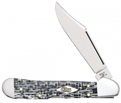 Case XX™ Knives Mini Copperlock Black & White Carbon Fiber Stainless Pocket Knife 38926