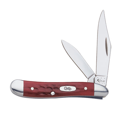 Case XX™ Knives Peanut Pocket Knife Worn Jigged Old Red Bone Handle Stainless 00781