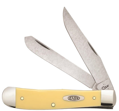 Case XX™ Knives Trapper Smooth Yellow Delrin Stainless Pocket Knife Clip 81091