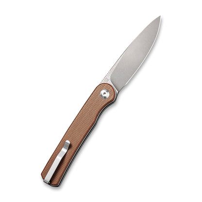 CIVIVI Knives™ Stylum Slip-joint C20010B-A Brown Micarta 10Cr15CoMoV Stainless Steel Pocket Knife