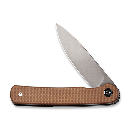 CIVIVI Knives™ Stylum Slip-joint C20010B-A Brown Micarta 10Cr15CoMoV Stainless Steel Pocket Knife