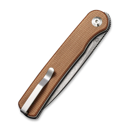 CIVIVI Knives™ Stylum Slip-joint C20010B-A Brown Micarta 10Cr15CoMoV Stainless Steel Pocket Knife