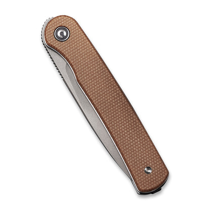 CIVIVI Knives™ Stylum Slip-joint C20010B-A Brown Micarta 10Cr15CoMoV Stainless Steel Pocket Knife
