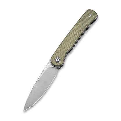 CIVIVI Knives™ Stylum Slip-joint C20010B-B Olive Micarta 10Cr15CoMoV Stainless Steel Pocket Knife