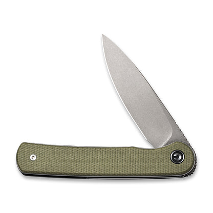 CIVIVI Knives™ Stylum Slip-joint C20010B-B Olive Micarta 10Cr15CoMoV Stainless Steel Pocket Knife