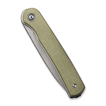 CIVIVI Knives™ Stylum Slip-joint C20010B-B Olive Micarta 10Cr15CoMoV Stainless Steel Pocket Knife