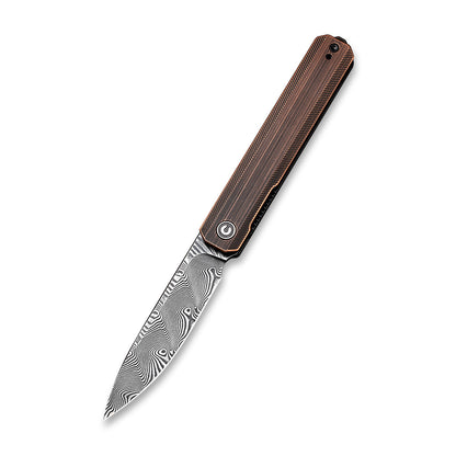 CIVIVI Knives™ Exarch Liner Lock C2003DS-2 Solid Copper Damascus Steel Pocket Knife