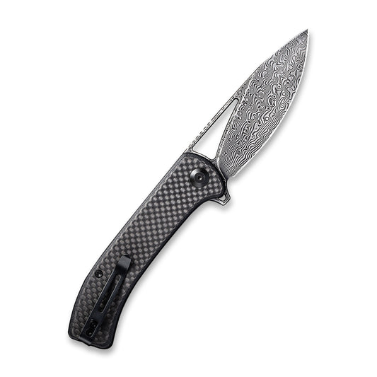CIVIVI Knives™ Riffle Liner Lock C2024DS-1 Carbon Fiber & Black G10 Damascus Steel Pocket Knife