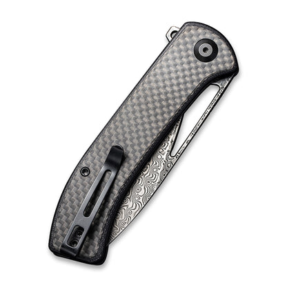 CIVIVI Knives™ Riffle Liner Lock C2024DS-1 Carbon Fiber & Black G10 Damascus Steel Pocket Knife