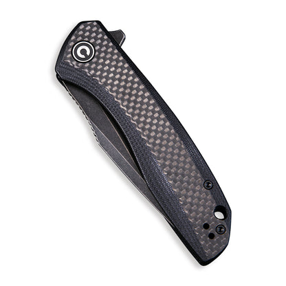 CIVIVI Knives™ Baklash Liner Lock C801I Carbon Fiber & Black G10 9Cr18MoV Stainless Steel Pocket Knife