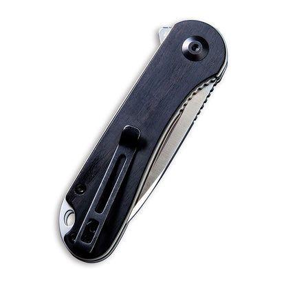 CIVIVI Knives™ Elementum Liner Lock C907D Black Ebony Wood D2 Stainless Steel Pocket Knife