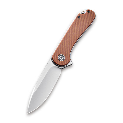 CIVIVI Knives™ Elementum Liner Lock C907M Brown Micarta D2 Stainless Steel Pocket Knife
