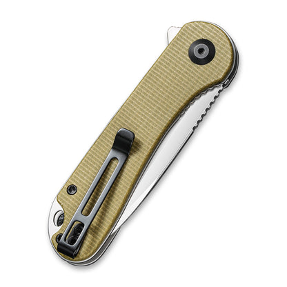 CIVIVI Knives™ Elementum Liner Lock C907S Olive Micarta D2 Stainless Steel Pocket Knife