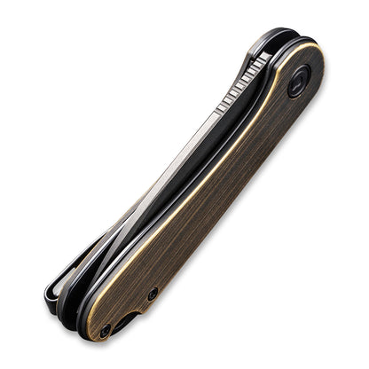 CIVIVI Knives™ Elementum Liner Lock C907T-A Brass D2 Stainless Steel Pocket Knife