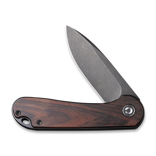 CIVIVI Knives™ Elementum Liner Lock C907W Black Ebony Wood D2 Stainless Steel Pocket Knife