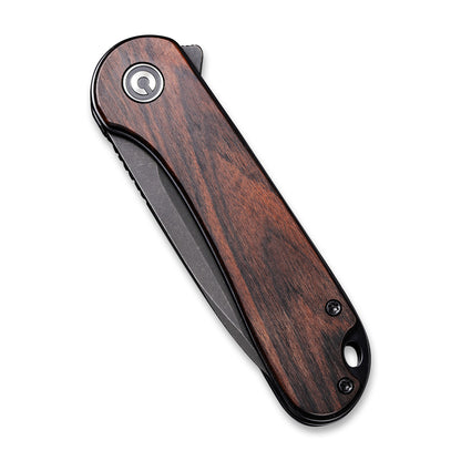 CIVIVI Knives™ Elementum Liner Lock C907W Black Ebony Wood D2 Stainless Steel Pocket Knife