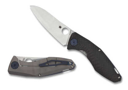 Spyderco Knives™ Drunken Frame lock C235CFTIP Titanium and Carbon Fiber CPM-S90V Stainless Steel Pocket Knife