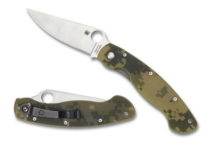 Spyderco Knives™ Service Liner Lock C36GPCMO Digital Camo G-10 CPM S30V Stainless Steel Pocket Knife