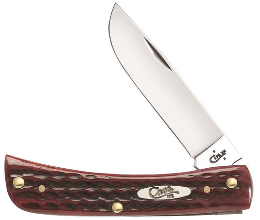W.R. Case XX Knives Jigged Old Red Bone Sodbuster Jr Stainless Pocket Knife 10304